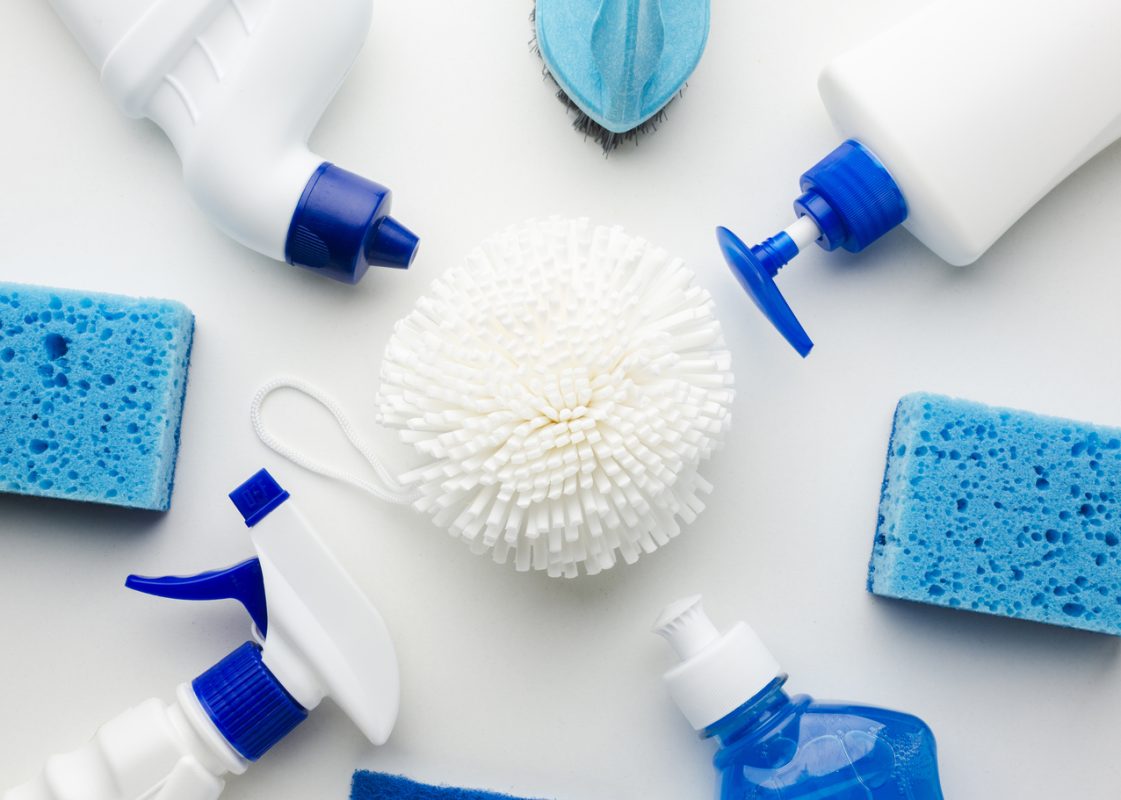 cleaning products high angle view 1 -