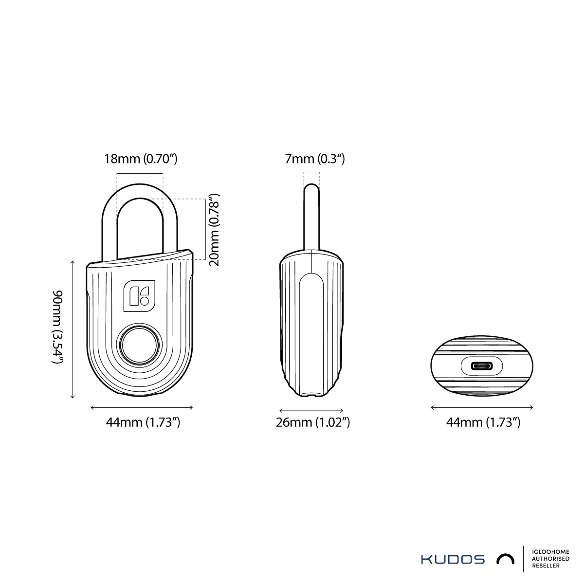 Igloohome Smart Padlock Lite แม่กุญแจอัจฉริยะ สแกนลายนิ้วมือ กุญแจล็อคบ้าน มีให้เลือก 2 สี - Image 9